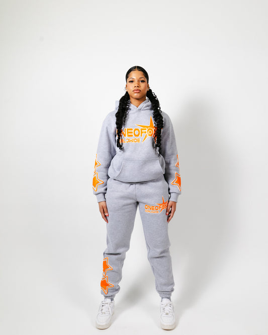 ONE OF ONE ORANGE STAR SWEATSUIT